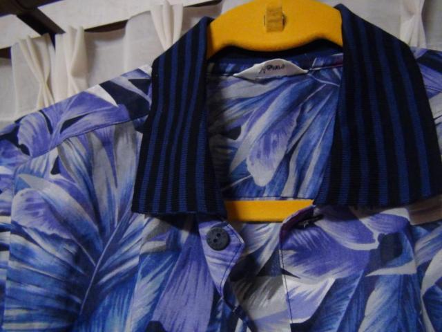 トップのポロシャツ襟アロハシャツ(L)日本製 紫色!。 < 男性ファッション  トップのポロシャツ襟アロハシャツ(L)日本製 紫色!。 < 男性ファッションの