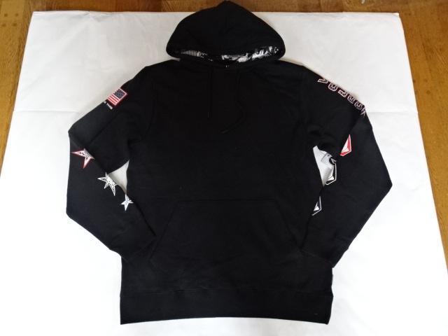 ボルコム x TEAM USAスノーボード プルオーバーパーカーUS L 黒 < 男性ファッション  ボルコム x TEAM USAスノーボード プルオーバーパーカーUS L 黒 < 男性ファッションの