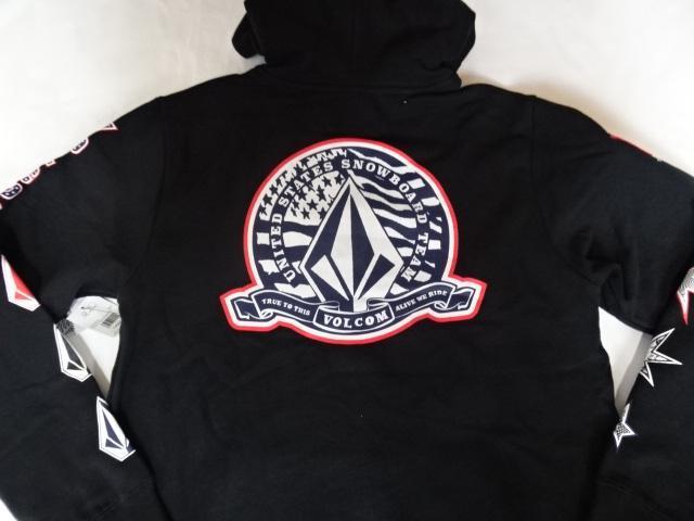 ボルコム x TEAM USAスノーボード プルオーバーパーカーUS L 黒 < 男性ファッション  ボルコム x TEAM USAスノーボード プルオーバーパーカーUS L 黒 < 男性ファッションの