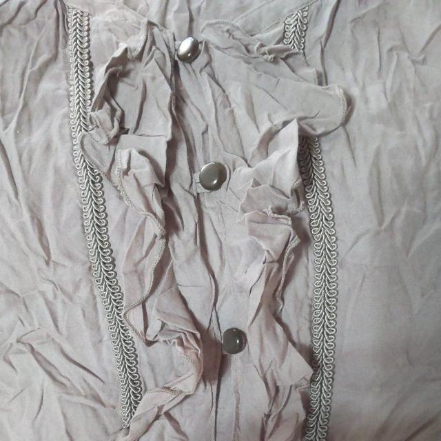 ★新品★シワ加工ブラウス★LL★重ね着用★大きいサイズ★ < 女性ファッション  ★新品★シワ加工ブラウス★LL★重ね着用★大きいサイズ★ < 女性ファッションの
