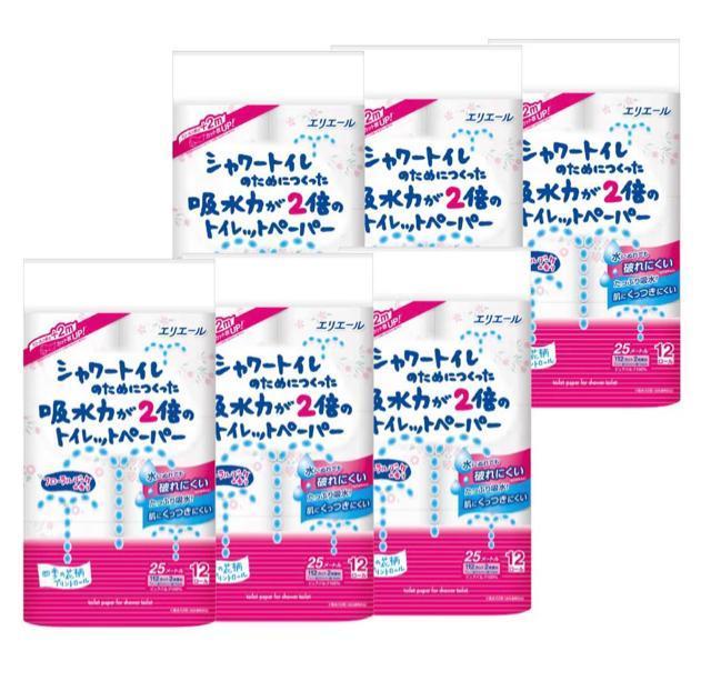 【72ロール】エリエール トイレットペーパー ダブル吸収タイプ 25m 12ロール×6パック フローラルブーケの香りケース販売 < インテリア/ライフ  【72ロール】エリエール トイレットペーパー ダブル吸収タイプ 25m 12ロール×6パック フローラルブーケの香りケース販売  < インテリア/ライフの