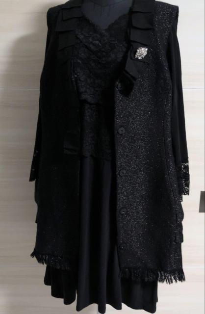 4298シズカコムロ/コムロシズカ/シヅカコムロ/コムロシヅカグログラン襟豪華クリスタルビジュー付ロングジレ/ロングベスト/黒 < ブランド 4298シズカコムロ/コムロシズカ/シヅカコムロ/コムロシヅカグログラン襟豪華クリスタルビジュー付ロングジレ/ロングベスト/黒 < ブランドの