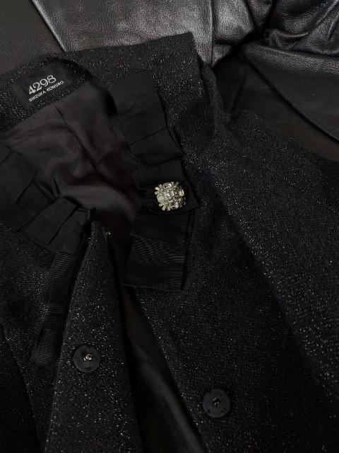 4298シズカコムロ/コムロシズカ/シヅカコムロ/コムロシヅカグログラン襟豪華クリスタルビジュー付ロングジレ/ロングベスト/黒 < ブランド 4298シズカコムロ/コムロシズカ/シヅカコムロ/コムロシヅカグログラン襟豪華クリスタルビジュー付ロングジレ/ロングベスト/黒 < ブランドの