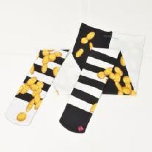 MINTNeko。ネココイン&ボーダー柄タイツ。ブラック&ホワイト < ブランド MINTNeko。ネココイン&ボーダー柄タイツ。ブラック&ホワイト < ブランドの