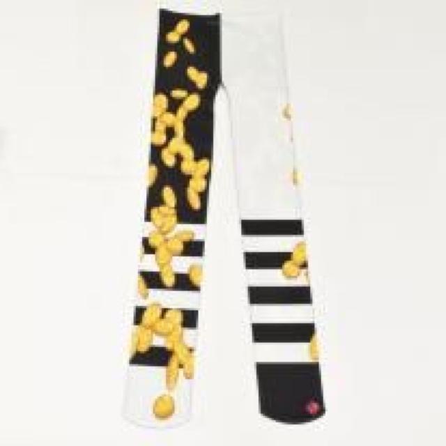 MINTNeko。ネココイン&ボーダー柄タイツ。ブラック&ホワイト < ブランド MINTNeko。ネココイン&ボーダー柄タイツ。ブラック&ホワイト < ブランドの