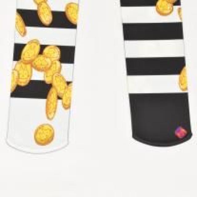 MINTNeko。ネココイン&ボーダー柄タイツ。ブラック&ホワイト < ブランド MINTNeko。ネココイン&ボーダー柄タイツ。ブラック&ホワイト < ブランドの