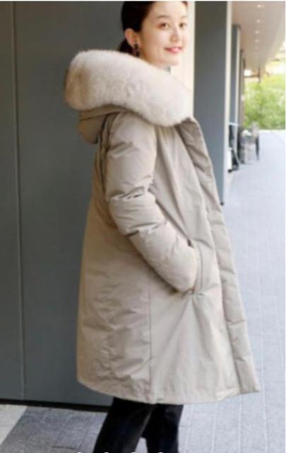 WOOLRICHIENABOWBRIDGEウールリッチイエナコラボ別注グレージュグレーベージュダウンコートフォックスファーFOX < ブランド WOOLRICHIENABOWBRIDGEウールリッチイエナコラボ別注グレージュグレーベージュダウンコートフォックスファーFOX < ブランドの