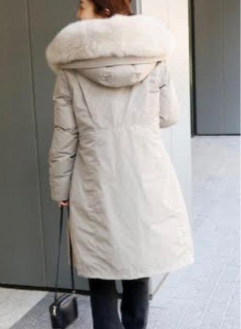 WOOLRICHIENABOWBRIDGEウールリッチイエナコラボ別注グレージュグレーベージュダウンコートフォックスファーFOX < ブランド WOOLRICHIENABOWBRIDGEウールリッチイエナコラボ別注グレージュグレーベージュダウンコートフォックスファーFOX < ブランドの