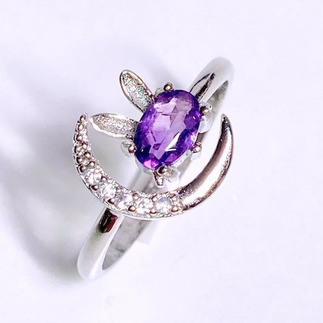 0.5ct アメジスト ムーンラビットリング フリーサイズ < 女性アクセサリー/時計  0.5ct アメジスト ムーンラビットリング フリーサイズ  < 女性アクセサリー/時計の