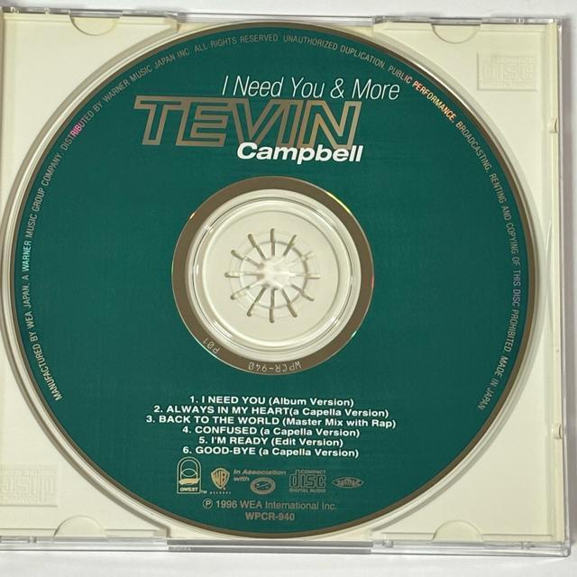 Tevin Campbell / I Need You & More < CD/DVD/ビデオ Tevin Campbell / I Need You & More < CD/DVD/ビデオの