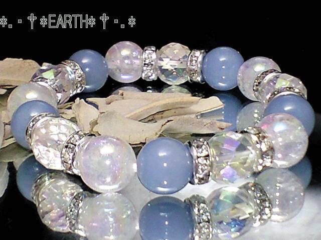 天然石★64面カットアクアオーラ水晶・オーラクラック水晶・エンジェライト数珠 < 女性アクセサリー/時計 天然石★64面カットアクアオーラ水晶・オーラクラック水晶・エンジェライト数珠 < 女性アクセサリー/時計の