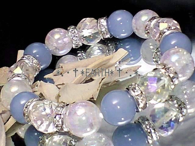 天然石★64面カットアクアオーラ水晶・オーラクラック水晶・エンジェライト数珠 < 女性アクセサリー/時計 天然石★64面カットアクアオーラ水晶・オーラクラック水晶・エンジェライト数珠 < 女性アクセサリー/時計の