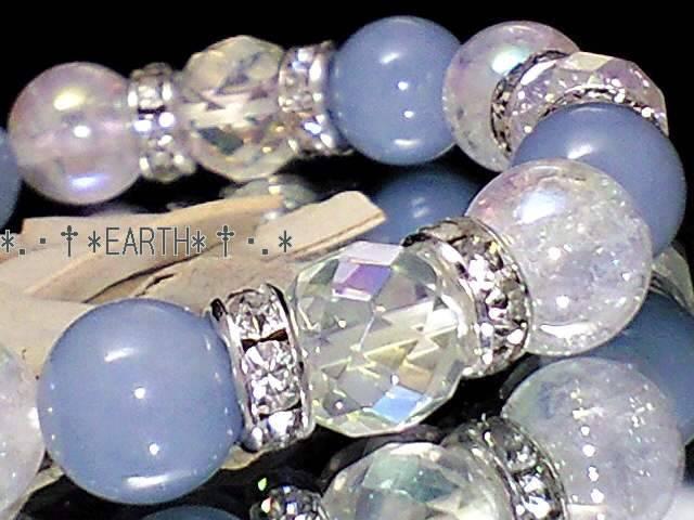 天然石★64面カットアクアオーラ水晶・オーラクラック水晶・エンジェライト数珠 < 女性アクセサリー/時計 天然石★64面カットアクアオーラ水晶・オーラクラック水晶・エンジェライト数珠 < 女性アクセサリー/時計の