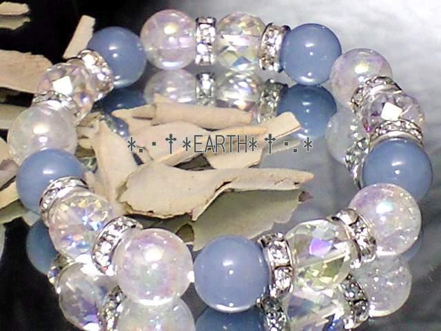 天然石★64面カットアクアオーラ水晶・オーラクラック水晶・エンジェライト数珠 < 女性アクセサリー/時計 天然石★64面カットアクアオーラ水晶・オーラクラック水晶・エンジェライト数珠 < 女性アクセサリー/時計の