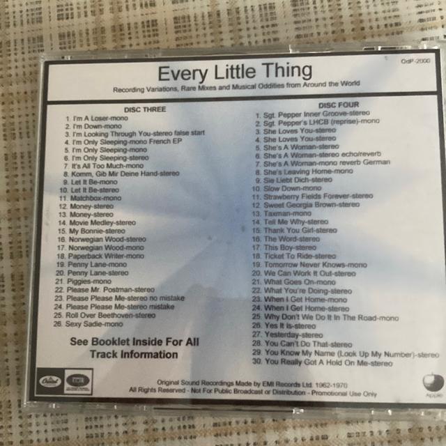 【値下げ】超希少! THE BEATLES / EVERY LITTLE THING volume.ONE & TOW 合計4枚組 < タレントグッズ  【値下げ】超希少! THE BEATLES / EVERY LITTLE THING volume.ONE & TOW 合計4枚組 < タレントグッズの