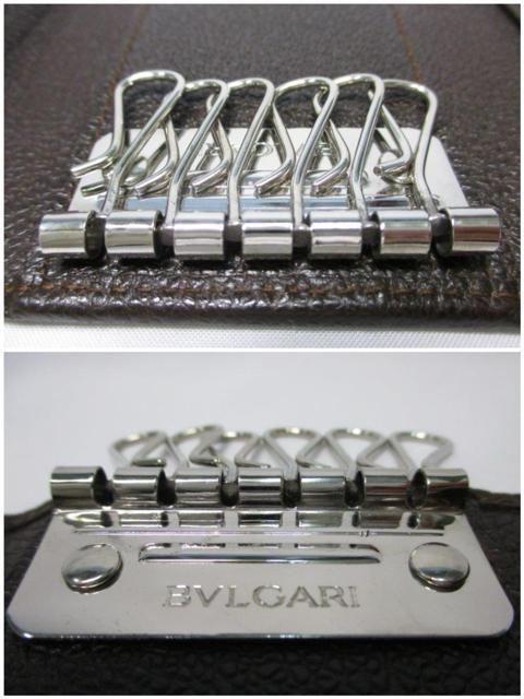 BVLGARI ブルガリ 6連キーケース ブラウン 茶 中古本物 < ブランド  BVLGARI ブルガリ 6連キーケース ブラウン 茶 中古本物 < ブランドの