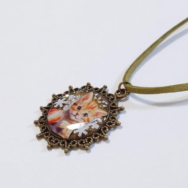 ねこちゃんかわいいレジンネックレス  ハンドメイドネックレス   ねこ  猫  ネコ  ねこアクセサリー  ねこペンダント < 女性ファッション  ねこちゃんかわいいレジンネックレス  ハンドメイドネックレス   ねこ  猫  ネコ  ねこアクセサリー  ねこペンダント < 女性ファッションの