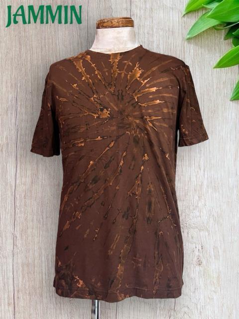 タイダイTシャツ 茶色 アジアン エスニック ヒッピー アフリカン ブラウン < 男性ファッション タイダイTシャツ 茶色 アジアン エスニック ヒッピー アフリカン ブラウン < 男性ファッションの