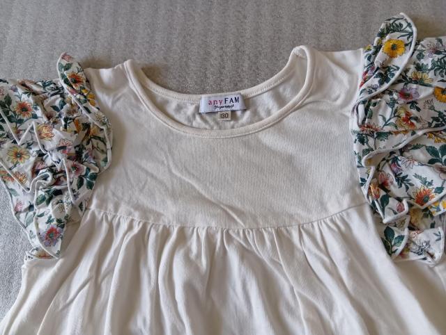 ☆ エニィファム ☆ 女の子用半袖Tシャツ ☆ 花柄フリル付き ☆ 130サイズ ☆ any-FAM < キッズ/ベビー ☆ エニィファム ☆ 女の子用半袖Tシャツ ☆ 花柄フリル付き ☆ 130サイズ ☆ any-FAM < キッズ/ベビーの