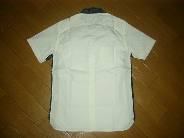 新品クライミーCRIMIE半袖ワークシャツS白黒レオパード柄切替 < ブランド  新品クライミーCRIMIE半袖ワークシャツS白黒レオパード柄切替 < ブランドの