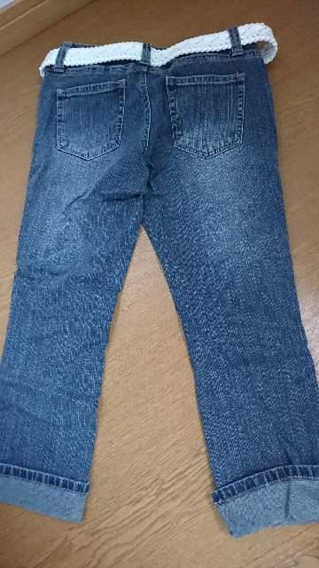 Honeys☆ロールアップ七分丈☆白ベルト付きデニム☆M☆新品 < ブランド Honeys☆ロールアップ七分丈☆白ベルト付きデニム☆M☆新品 < ブランドの