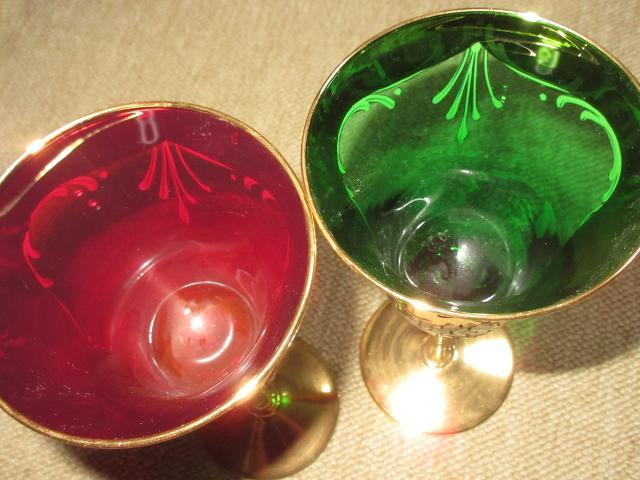 未使用☆ボヘミアン*ペアグラス(赤×グリーン)酒器*大 < インテリア/ライフ  未使用☆ボヘミアン*ペアグラス(赤×グリーン)酒器*大 < インテリア/ライフの