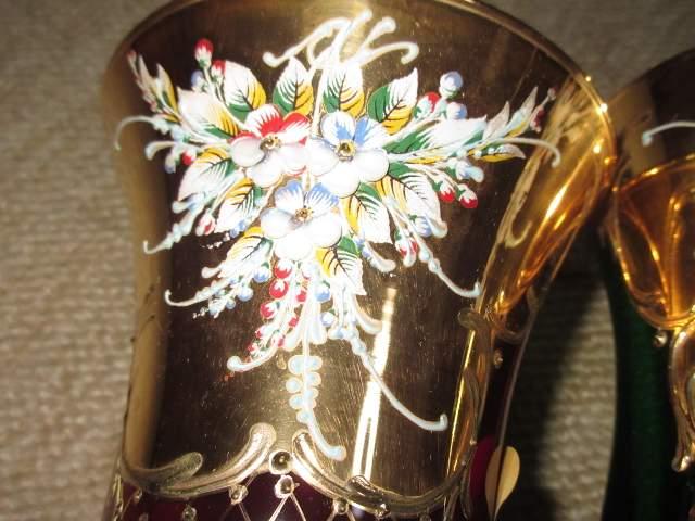 未使用☆ボヘミアン*ペアグラス(赤×グリーン)酒器*大 < インテリア/ライフ  未使用☆ボヘミアン*ペアグラス(赤×グリーン)酒器*大 < インテリア/ライフの