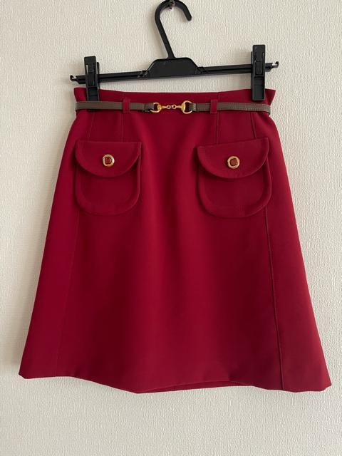 Y239 新品 アプワイザーリッシェ スカート ひざ丈 ボルドー サイズ2 < ブランド Y239 新品 アプワイザーリッシェ スカート ひざ丈 ボルドー サイズ2 < ブランドの
