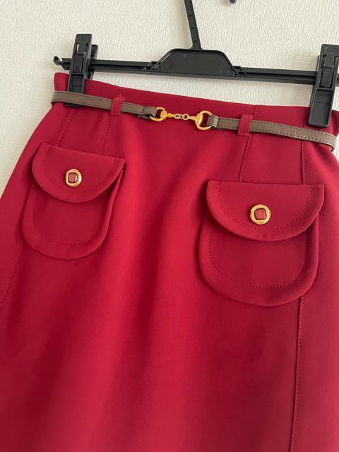 Y239 新品 アプワイザーリッシェ スカート ひざ丈 ボルドー サイズ2 < ブランド Y239 新品 アプワイザーリッシェ スカート ひざ丈 ボルドー サイズ2 < ブランドの