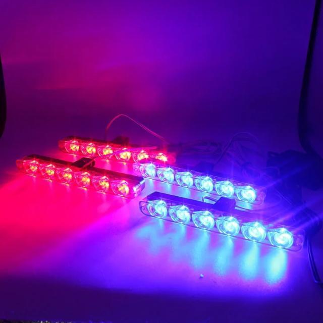リモコン式 USAパトカー回転灯 4連 警察LED警告灯 ブルーとレッドLEDが点滅フラッシュ リモコンで点灯パターンを選択OK < 自動車/バイク リモコン式 USAパトカー回転灯 4連 警察LED警告灯 ブルーとレッドLEDが点滅フラッシュ リモコンで点灯パターンを選択OK < 自動車/バイク
