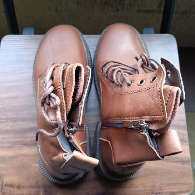 新品 25cm レディース ブーツ ブラウン 厚底 シューズ ショートブーツ < 女性ファッション 新品 25cm レディース ブーツ ブラウン 厚底 シューズ ショートブーツ < 女性ファッションの