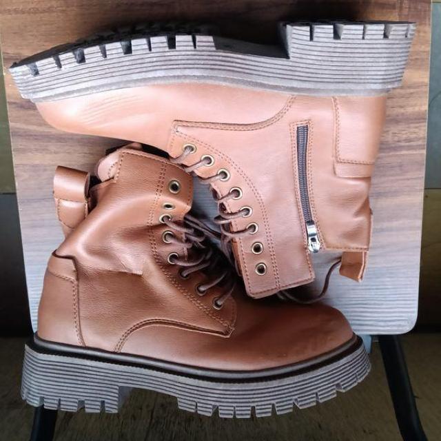 新品 25cm レディース ブーツ ブラウン 厚底 シューズ ショートブーツ < 女性ファッション 新品 25cm レディース ブーツ ブラウン 厚底 シューズ ショートブーツ < 女性ファッションの