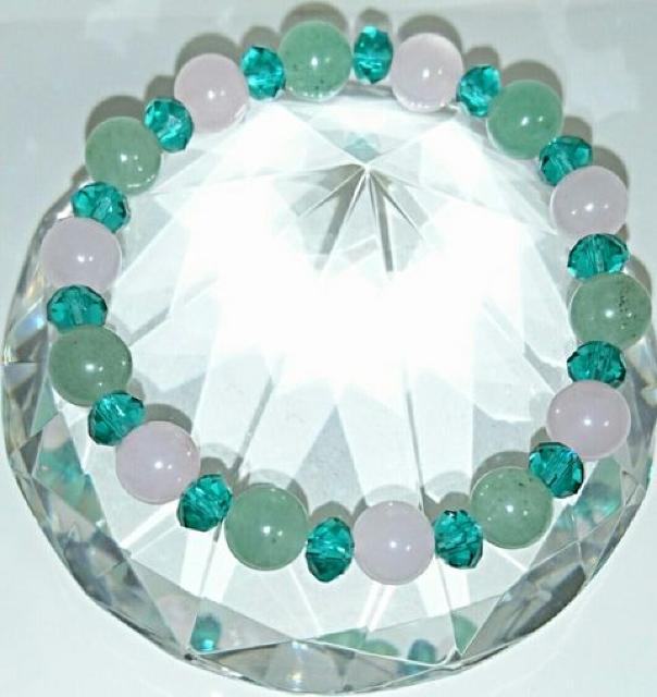 恋愛☆ローズクォーツ&アベンチュリン☆ブレス☆16.5p < 女性アクセサリー/時計 恋愛☆ローズクォーツ&アベンチュリン☆ブレス☆16.5p < 女性アクセサリー/時計の