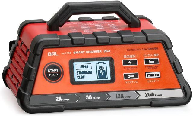 BAL(大橋産業) 充電器 スマートチャージャー 25A < 自動車/バイク BAL(大橋産業) 充電器 スマートチャージャー 25A < 自動車/バイク