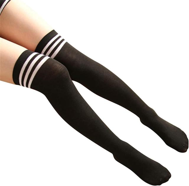 ネット最安値590円★人気3本ラインオーバーニーハイソックス F < 女性ファッション  ネット最安値590円★人気3本ラインオーバーニーハイソックス F < 女性ファッションの