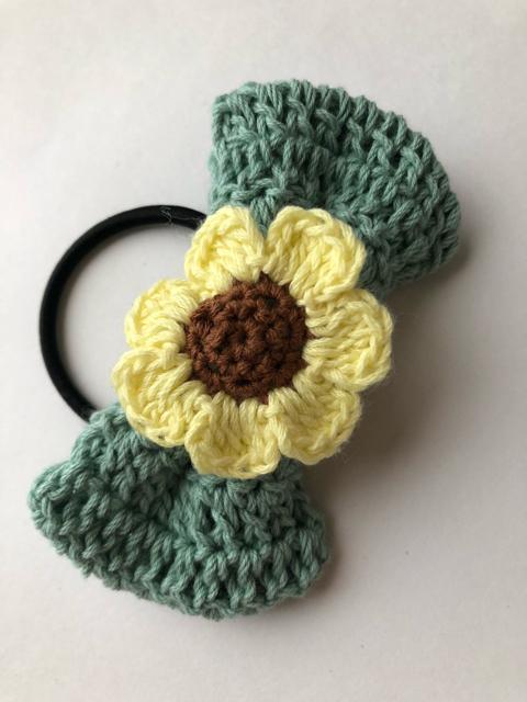 ハンドメイド ヘアゴム リボン お花 コットン メゾンドフルール好き < 女性ファッション  ハンドメイド ヘアゴム リボン お花 コットン メゾンドフルール好き < 女性ファッションの