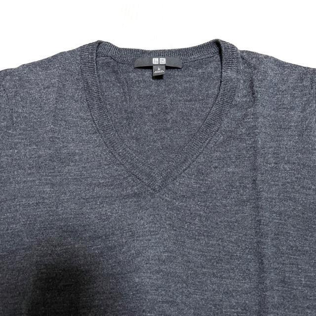 【美品】メリノウールV首ニット/UNIQLO/レディースM/グレー < ブランド  【美品】メリノウールV首ニット/UNIQLO/レディースM/グレー < ブランドの