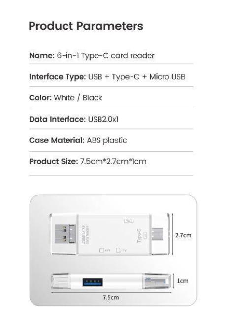 6in1 Otg タイプc カードリーダー 多機能 usb tf mirco sd スマート フラッシュメモリ アダプター 50 < PC本体/周辺機器 6in1 Otg タイプc カードリーダー 多機能 usb tf mirco sd スマート フラッシュメモリ アダプター 50 < PC本体/周辺機器の