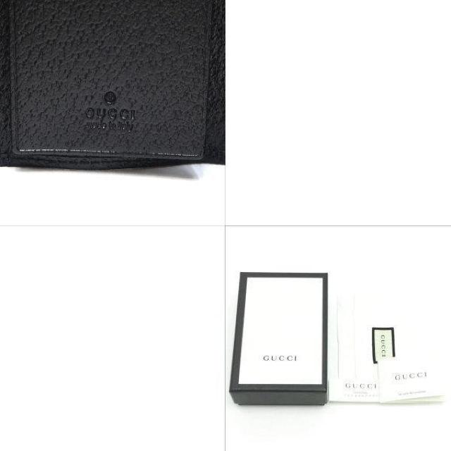 ◆ 本物 未使用品 ◆ GUCCI グッチ 6連キーケース GGキャンバス レザー 黒 ブラック 保存袋 箱 人気 127048 < ブランド  ◆ 本物 未使用品 ◆ GUCCI グッチ 6連キーケース GGキャンバス レザー 黒 ブラック 保存袋 箱 人気 127048 < ブランドの