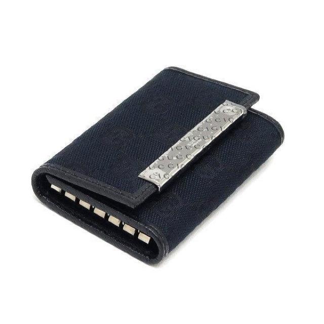 ◆ 本物 未使用品 ◆ GUCCI グッチ 6連キーケース GGキャンバス レザー 黒 ブラック 保存袋 箱 人気 127048 < ブランド  ◆ 本物 未使用品 ◆ GUCCI グッチ 6連キーケース GGキャンバス レザー 黒 ブラック 保存袋 箱 人気 127048 < ブランドの
