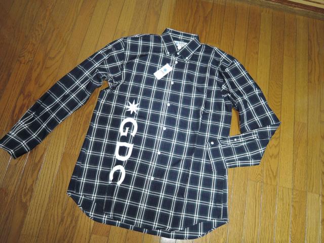 �V�i GDC �W�[�f�B�[�V�[ �`�F�b�N�V���c L ���S �����V���c LOGO CHECK SHIRT �� �u�����h�� 