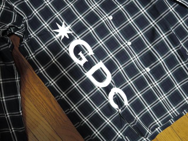 �V�i GDC �W�[�f�B�[�V�[ �`�F�b�N�V���c L ���S �����V���c LOGO CHECK SHIRT �� �u�����h�� 