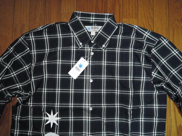 �V�i GDC �W�[�f�B�[�V�[ �`�F�b�N�V���c L ���S �����V���c LOGO CHECK SHIRT �� �u�����h�� 