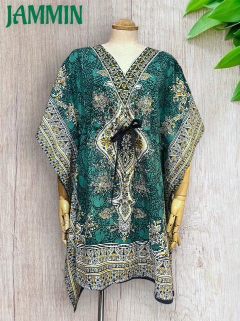 アジアンペーズリー柄ポンチョ風トップス アジアン エスニック 衣装 ヒッピー < 女性ファッション アジアンペーズリー柄ポンチョ風トップス アジアン エスニック 衣装 ヒッピー < 女性ファッションの