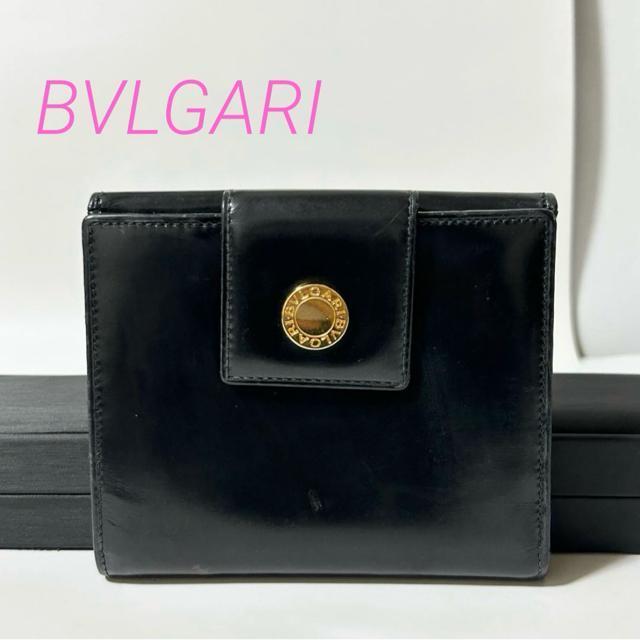 BVLGARI ブルガリ レザー 二つ折り 財布 ウォレット 札入れ 小銭入れ ブラック < ブランド BVLGARI ブルガリ レザー 二つ折り 財布 ウォレット 札入れ 小銭入れ ブラック < ブランドの