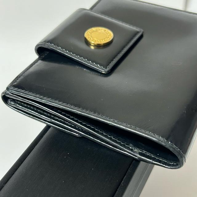 BVLGARI ブルガリ レザー 二つ折り 財布 ウォレット 札入れ 小銭入れ ブラック < ブランド BVLGARI ブルガリ レザー 二つ折り 財布 ウォレット 札入れ 小銭入れ ブラック < ブランドの