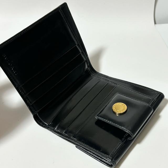 BVLGARI ブルガリ レザー 二つ折り 財布 ウォレット 札入れ 小銭入れ ブラック < ブランド BVLGARI ブルガリ レザー 二つ折り 財布 ウォレット 札入れ 小銭入れ ブラック < ブランドの