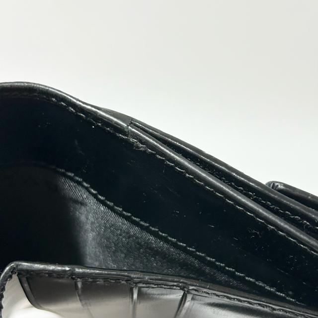 BVLGARI ブルガリ レザー 二つ折り 財布 ウォレット 札入れ 小銭入れ ブラック < ブランド BVLGARI ブルガリ レザー 二つ折り 財布 ウォレット 札入れ 小銭入れ ブラック < ブランドの