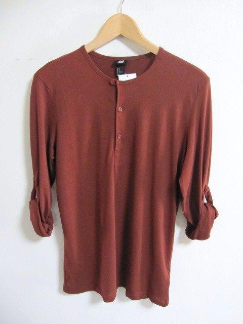 ☆H&M/エイチアンドエム ヘンリー長袖/七分Tシャツ/メンズS☆新品 < ブランド  ☆H&M/エイチアンドエム ヘンリー長袖/七分Tシャツ/メンズS☆新品  < ブランドの