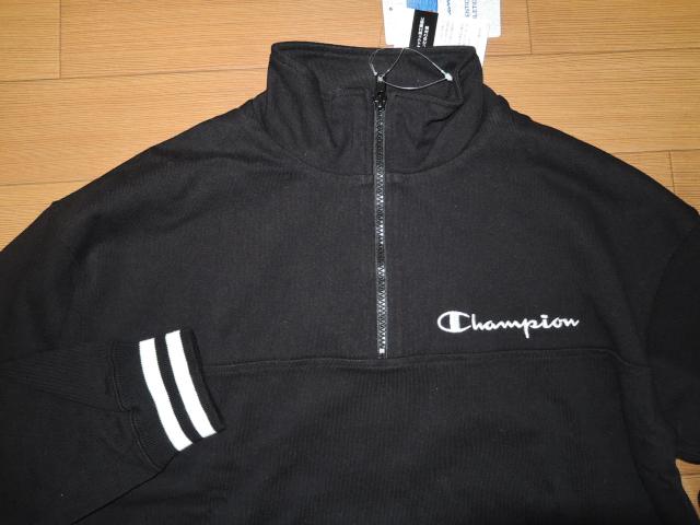 新品 チャンピオン Champion スウェット調 カットソー S 黒 < ブランド  新品 チャンピオン Champion スウェット調 カットソー S 黒 < ブランドの